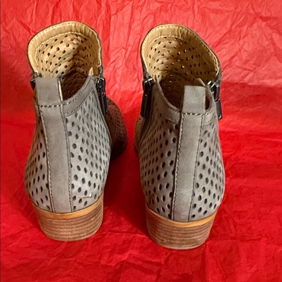 Lucky Brand Gray Perforated Ankle Boots - Picture 4 of 7